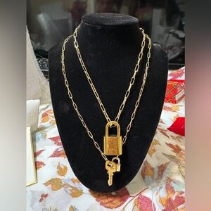 Authentic Louis Vuitton Lock & Key #316 necklace